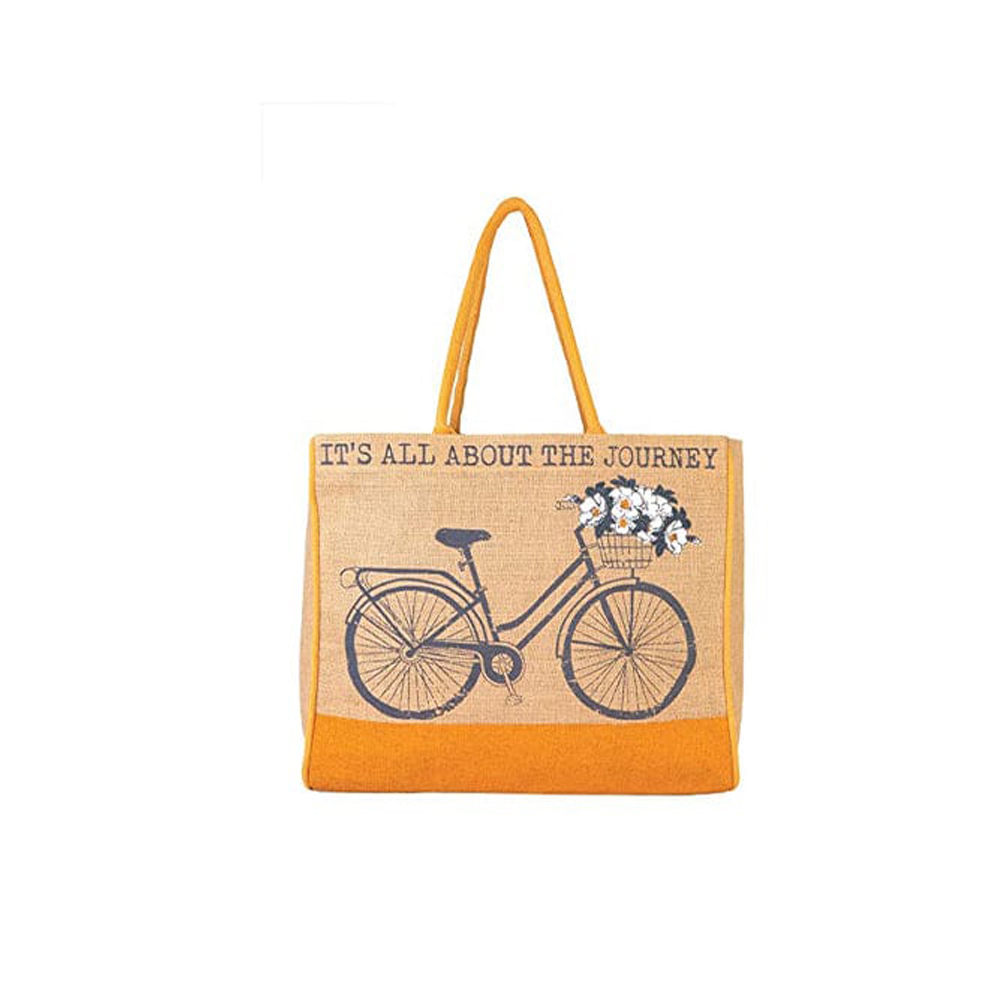 Mona B Reusable Jute Shopping Bag With Stylish Design for Men and Women (Cruising)