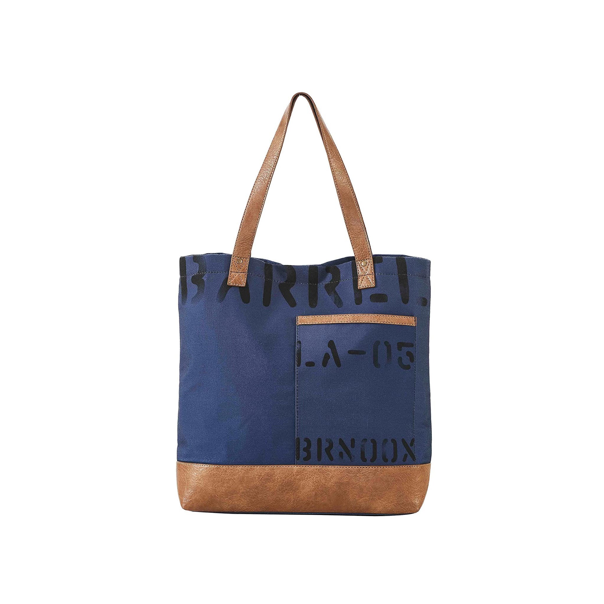 Mona B Royal Blue Large Canvas Handbag for Women | Tote Bag for Grocery, Shopping, Travel | Stylish Vintage Shoulder Bags for Women