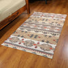 Mona B - Printed Vintage Dhurrie Carpet Rug Runner Floor Mat for Living Room Bedroom: 3.5 X 5.5 Feet Multi Color - BR-501 RGM