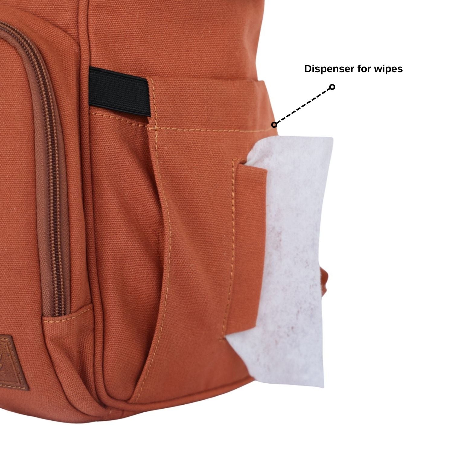 Mona B Verde Diaper Backpack: Rust