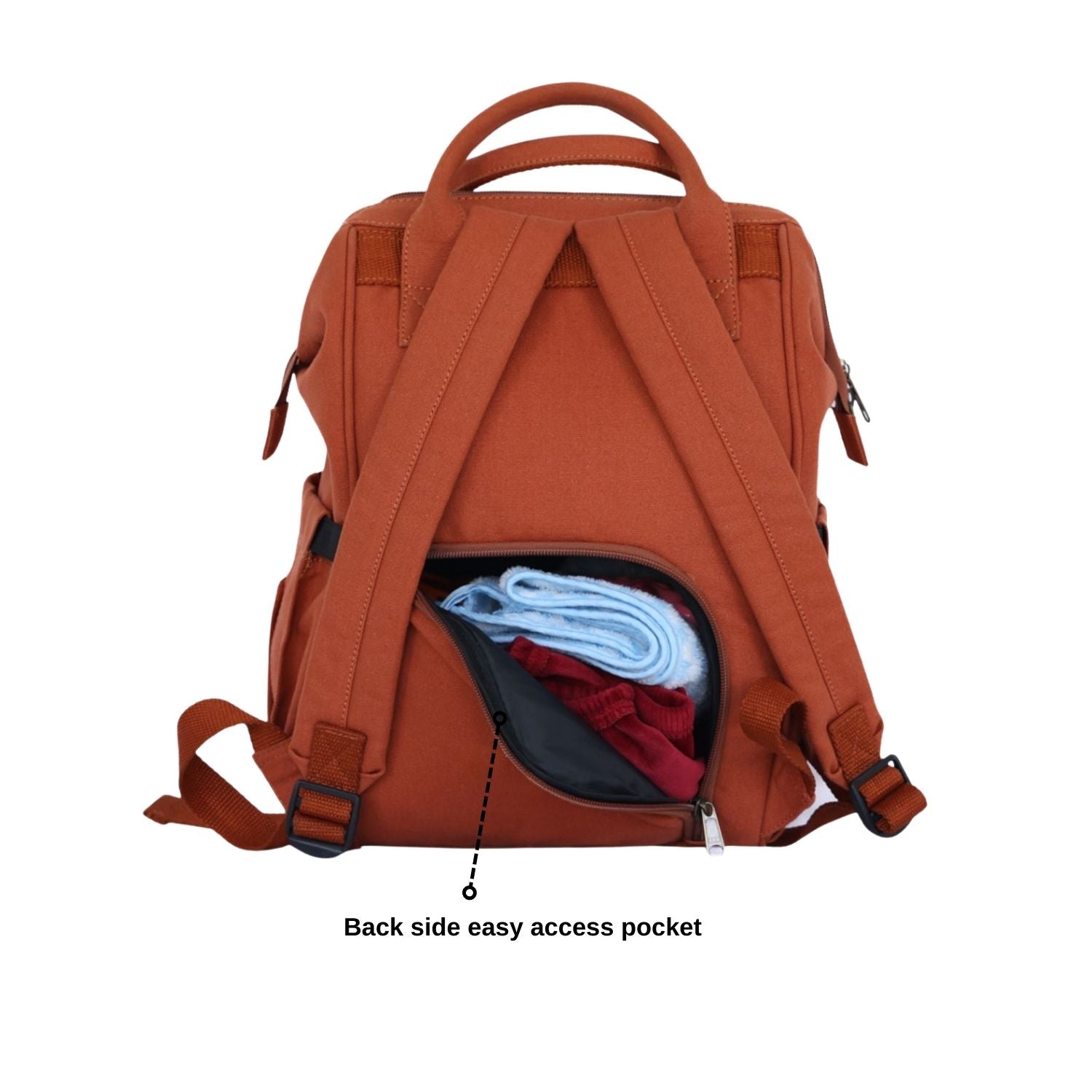 Mona B Verde Diaper Backpack: Rust
