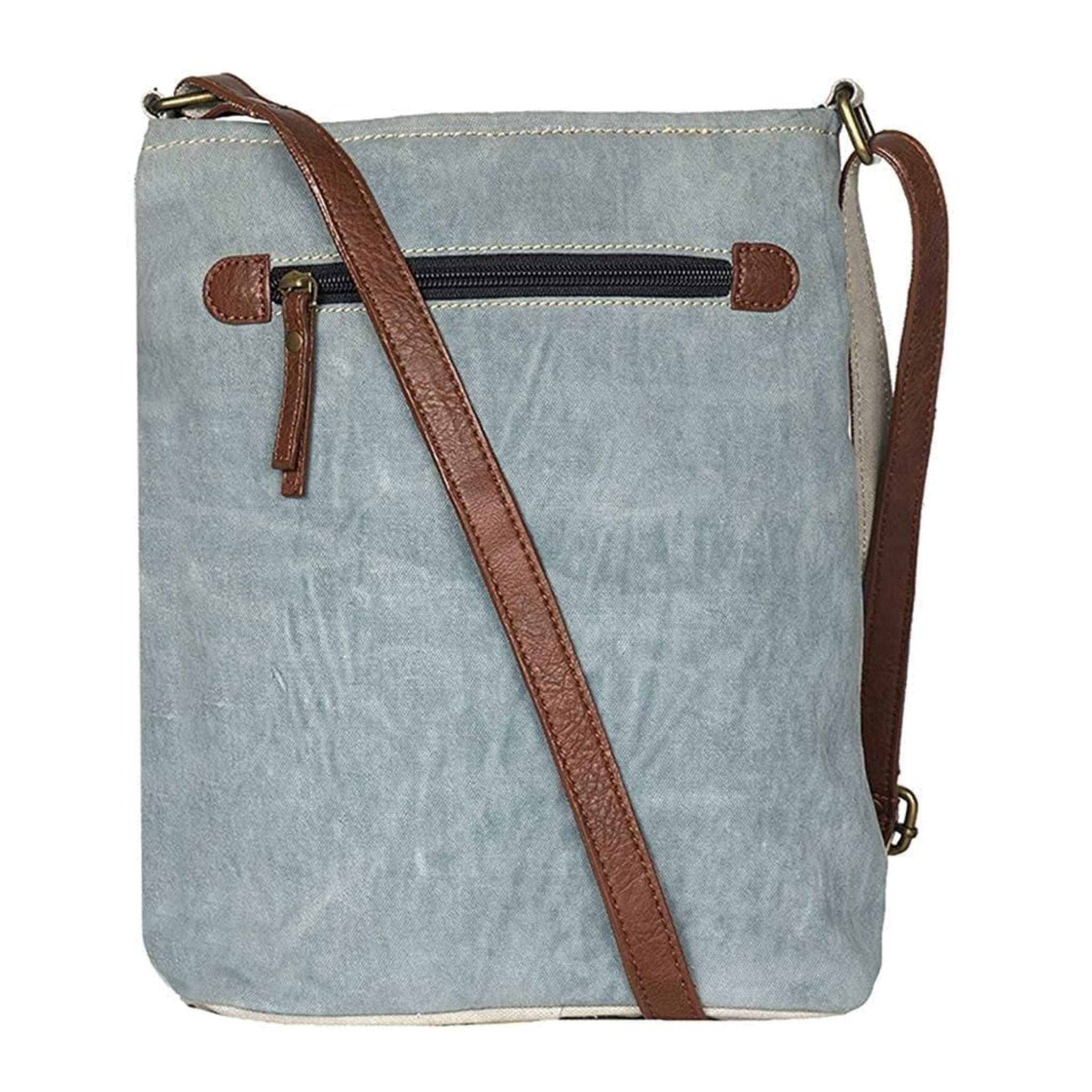 Mona B - Multi-Coloured Cotton Canvas Messenger Crossbody Vintage Sling Bag with Stylish Design for Women: Escape (Bisque)