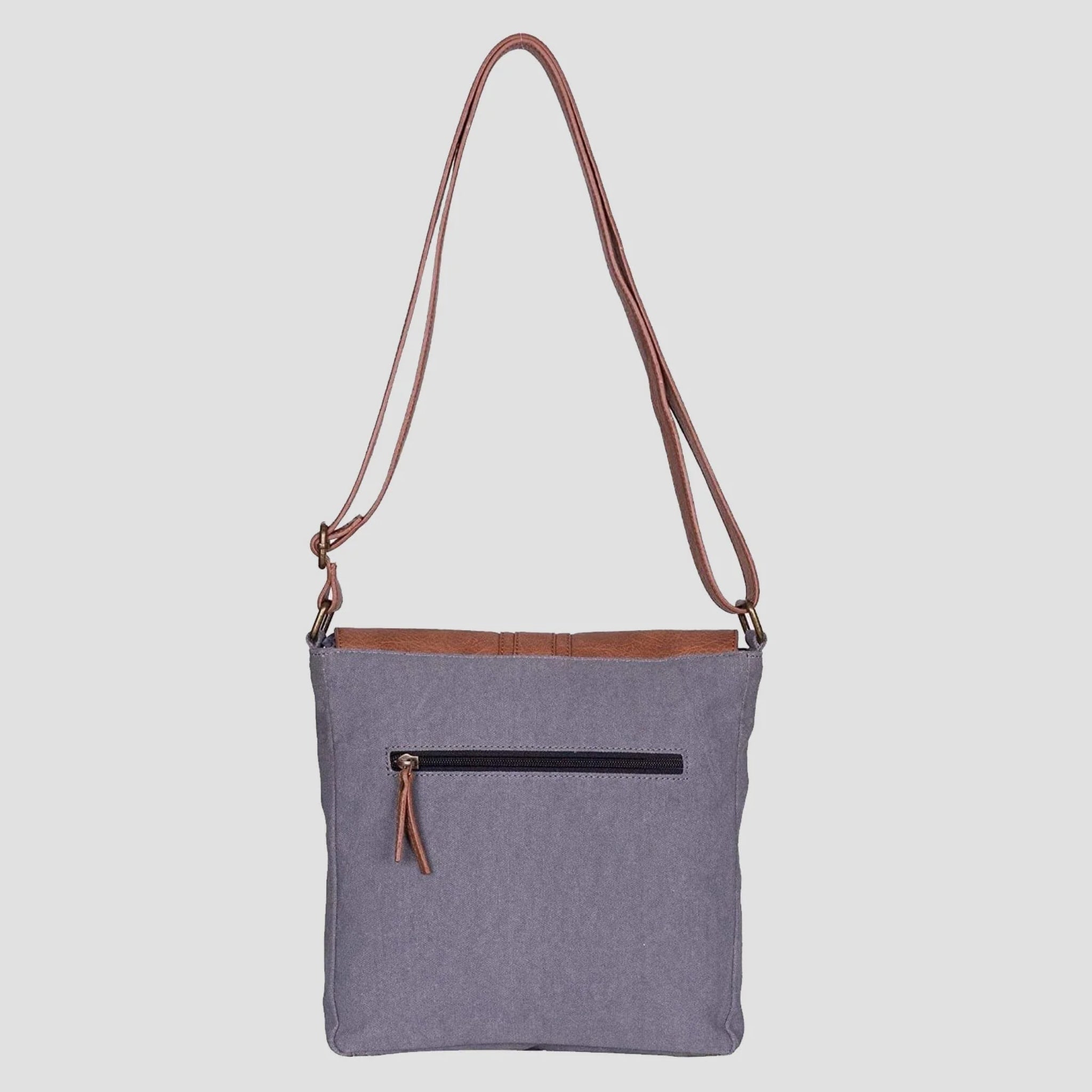 Mona B - Medium Canvas Messenger Crossbody Bag with Stylish Design for Women (Alisa)