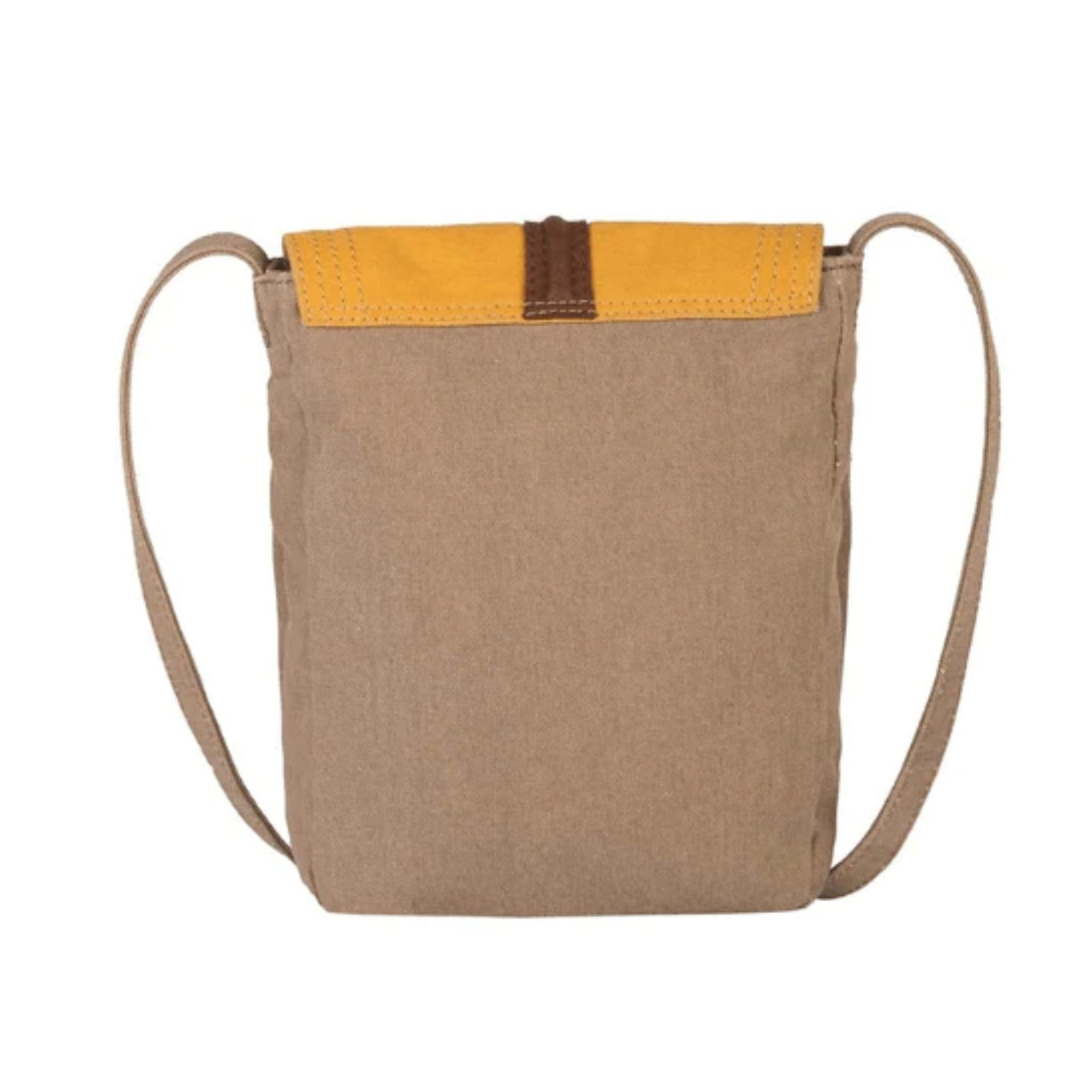 Mona B - 100% Cotton Canvas Medium Sling Crossbody Bag with Stylish Design for Women (Golden Rod) MonaB India