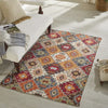 Vintage Dhurrie Carpet 3.5x5.5 Feet - Multicolor Rug for Living Room and Bedroom