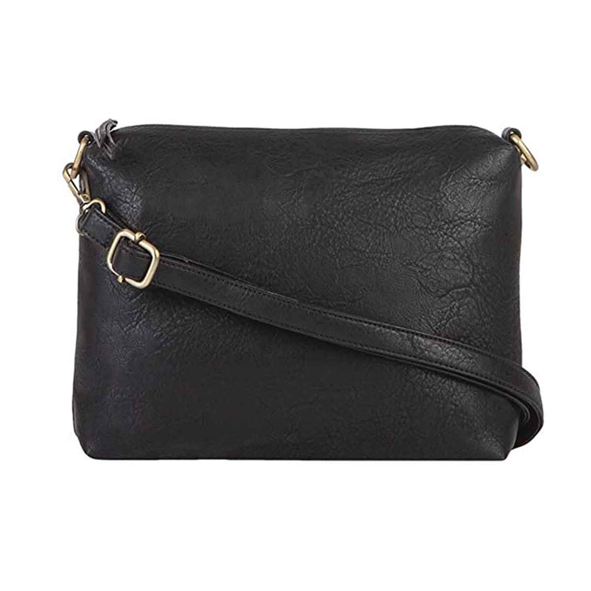 Mona B Black Handbag for Women | Zipper Tote Bag for Grocery, Shopping, Travel | Shoulder Bags for Women: Set of 3 (Black)