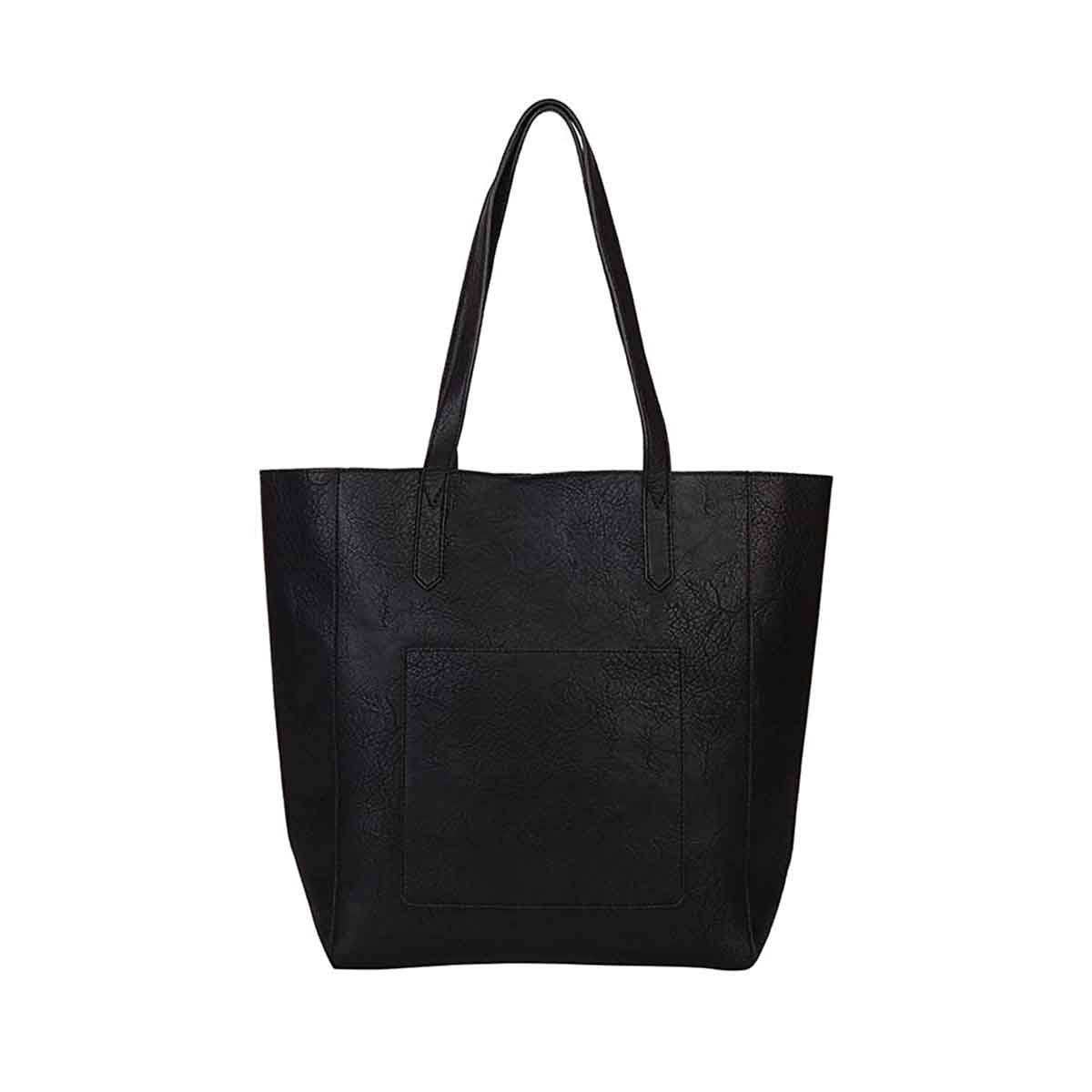 Mona B Black Handbag for Women | Zipper Tote Bag for Grocery, Shopping, Travel | Shoulder Bags for Women: Set of 3 (Black)