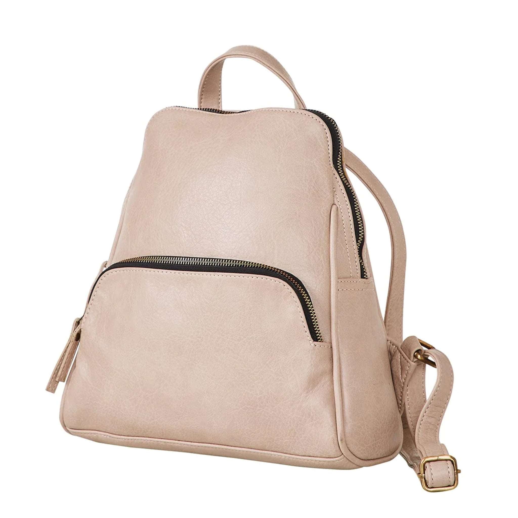 Mona B Convertible Backpack for Offices Schools and Colleges with Stylish Design for Women: Grace (Nude) - (SH-110 NUD)