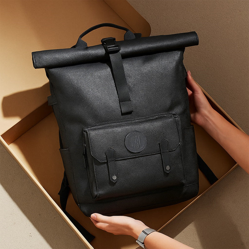 Rearden Rollup Backpack For Men & Women - Black
