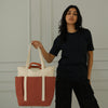 The Verde Panel Tote: Rust