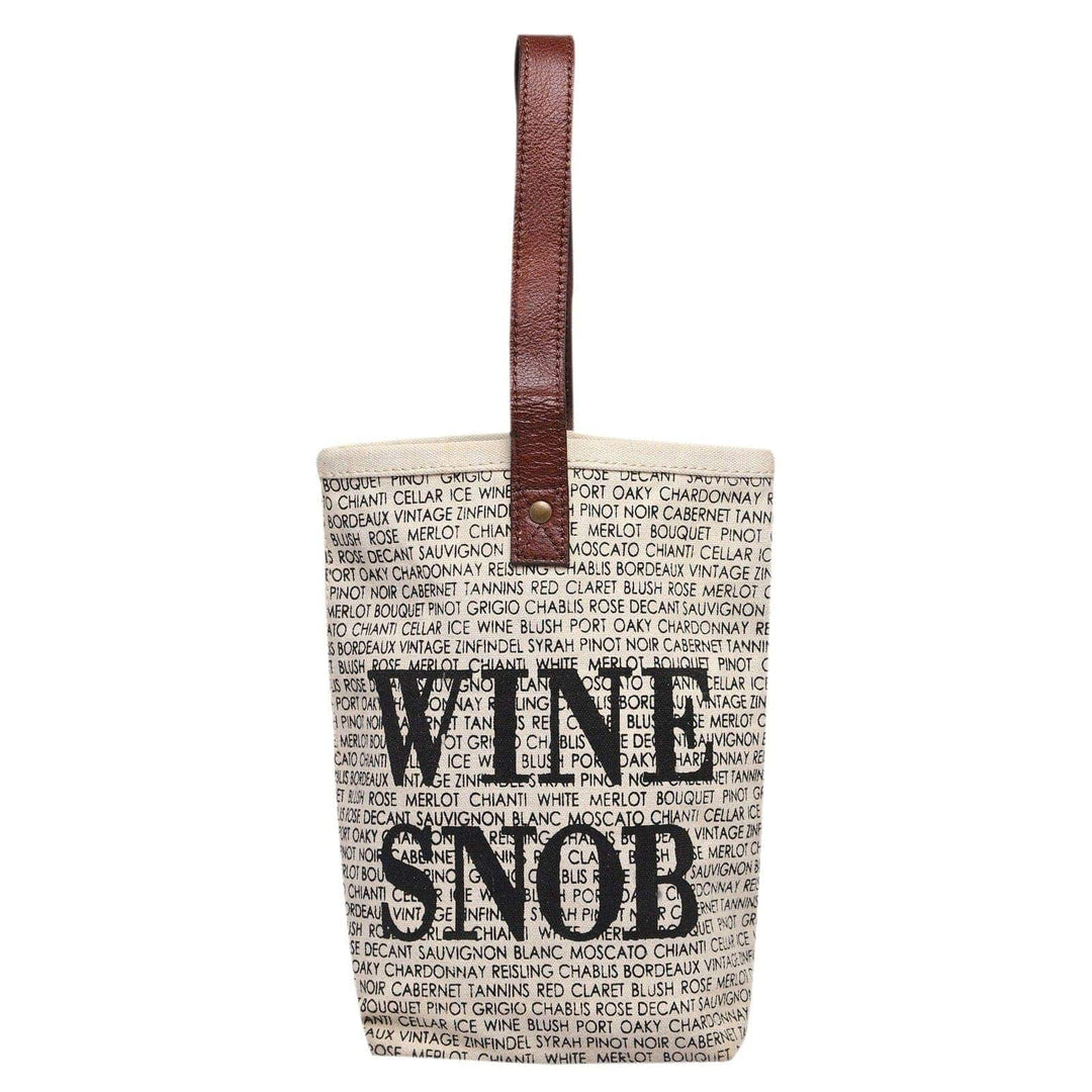 Mona-B Bag Mona B 100% Canvas Double Wine Bags Perfect to give as a Gift or for Yourself as You New go-to Wine Bag (Wine Snob)
