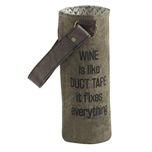 Mona-B Bag Mona B 100% Canvas Wine Bags Perfect to give as a Gift or for Yourself as You New go-to Wine Bag (Duct Tape)