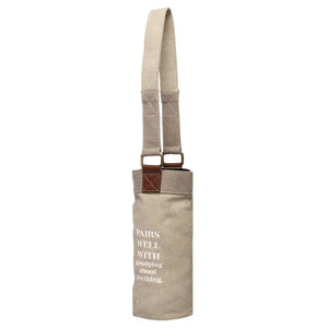 Mona-B Bag Mona B 100% Canvas Wine Bags Perfect to give as a Gift or for Yourself as You New go-to Wine Bag (PARIS WELL)