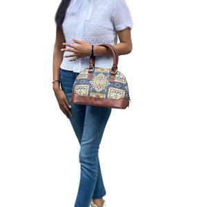 Mona-B Bag Mona B Canvas Samll Vintage Handbag, Shoulder Bags For Shopping Travel With Stylish Design For Women (Chocolate, Kilim) - M-7006