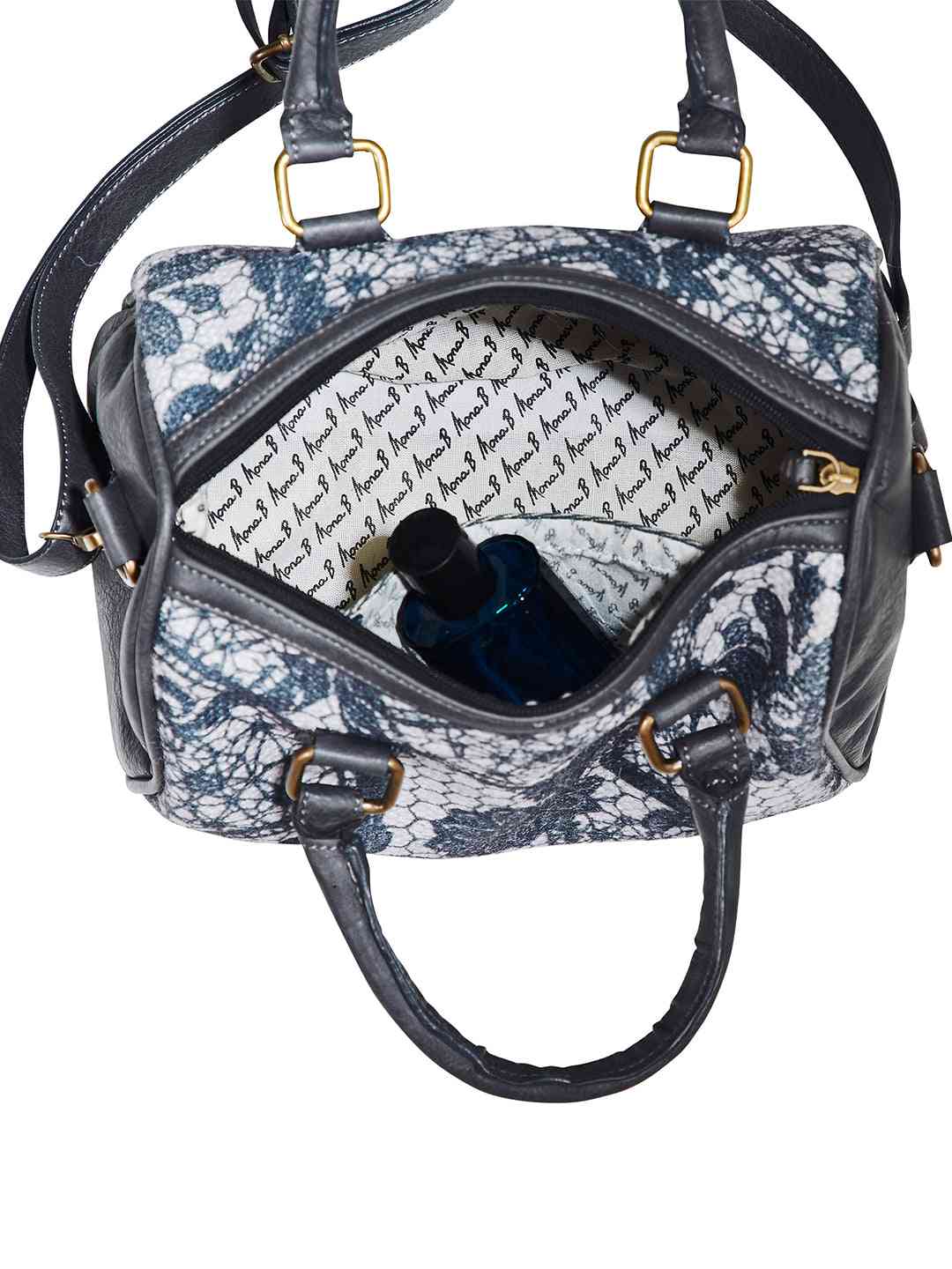 Mona-B Bag Mona B Canvas Small Vintage Handbag, Shoulder Bag, Crossbody Bag For Shopping, Travel With Stylish Design For Women (Grey, Kilim) - M-7003