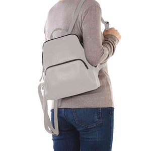 Mona-B Bag Mona B Convertible Backpack for Offices Schools and Colleges with Stylish Design for Women: Grace (Silver) - (SH-110 SIL)