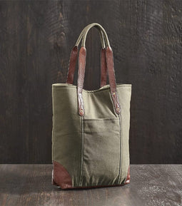 Mona-B Bag Mona B Large Canvas Handbag for Women | Tote Bag for Grocery, Shopping, Travel | Stylish Vintage Shoulder Bags for Women (Green)