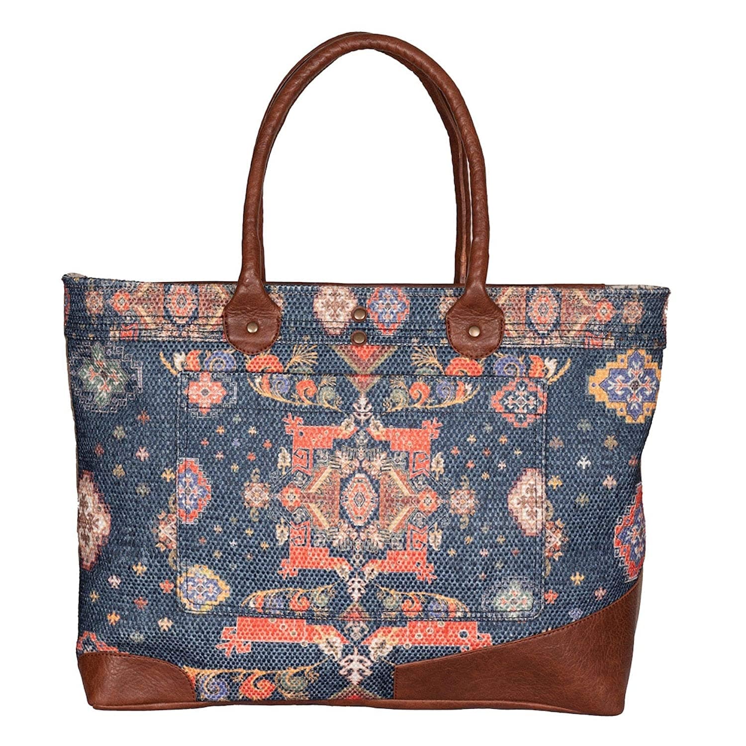 Mona-B Bag Mona B Large Canvas Handbag for Women | Zipper Tote Bag | Crossbody Bag for Grocery, Shopping, Travel | Stylish Vintage Shoulder Bags for Women (Skyler)