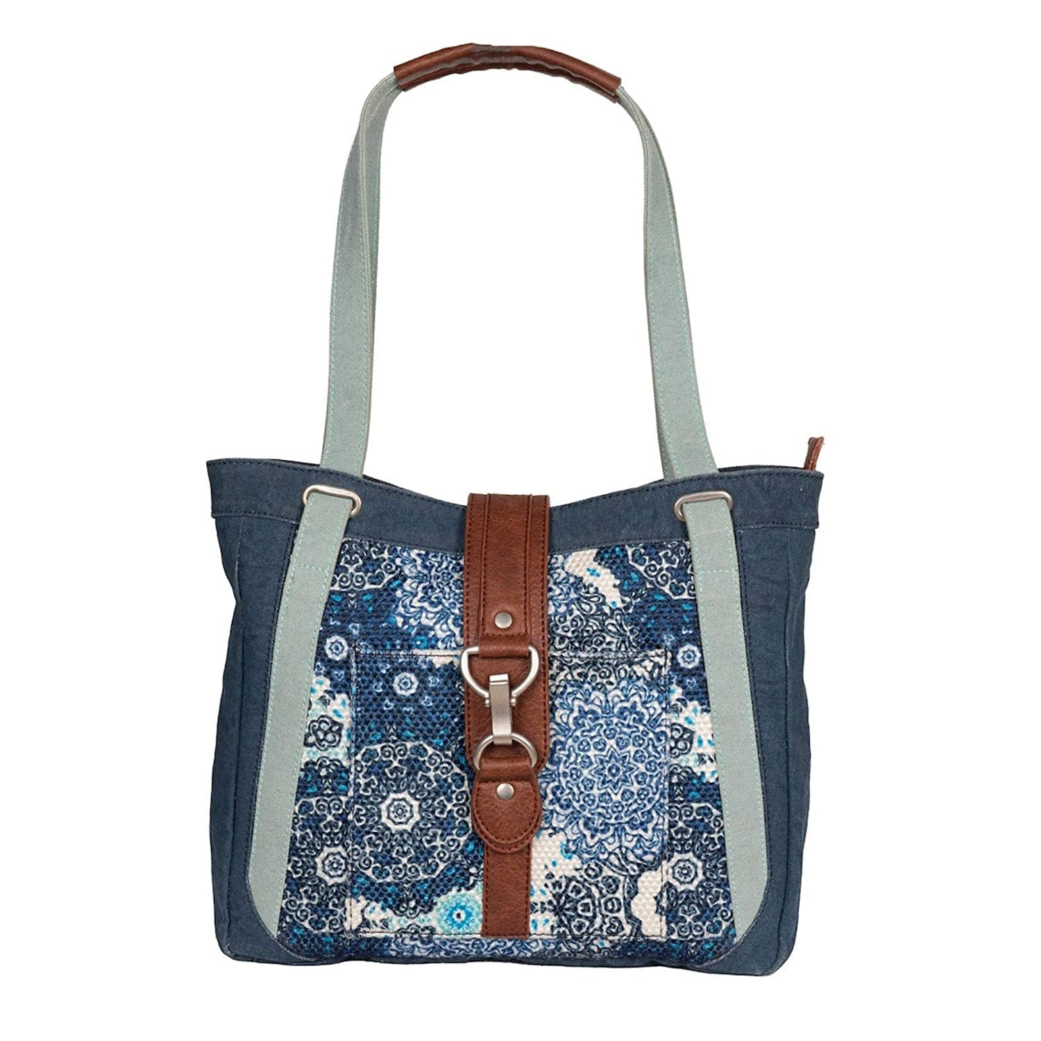 Mona-B Bag Mona B Large Canvas Handbag for Women | Zipper Tote Bag | Crossbody Bag for Grocery | Stylish Vintage Shoulder Bags for Women (Cora) Multicolour