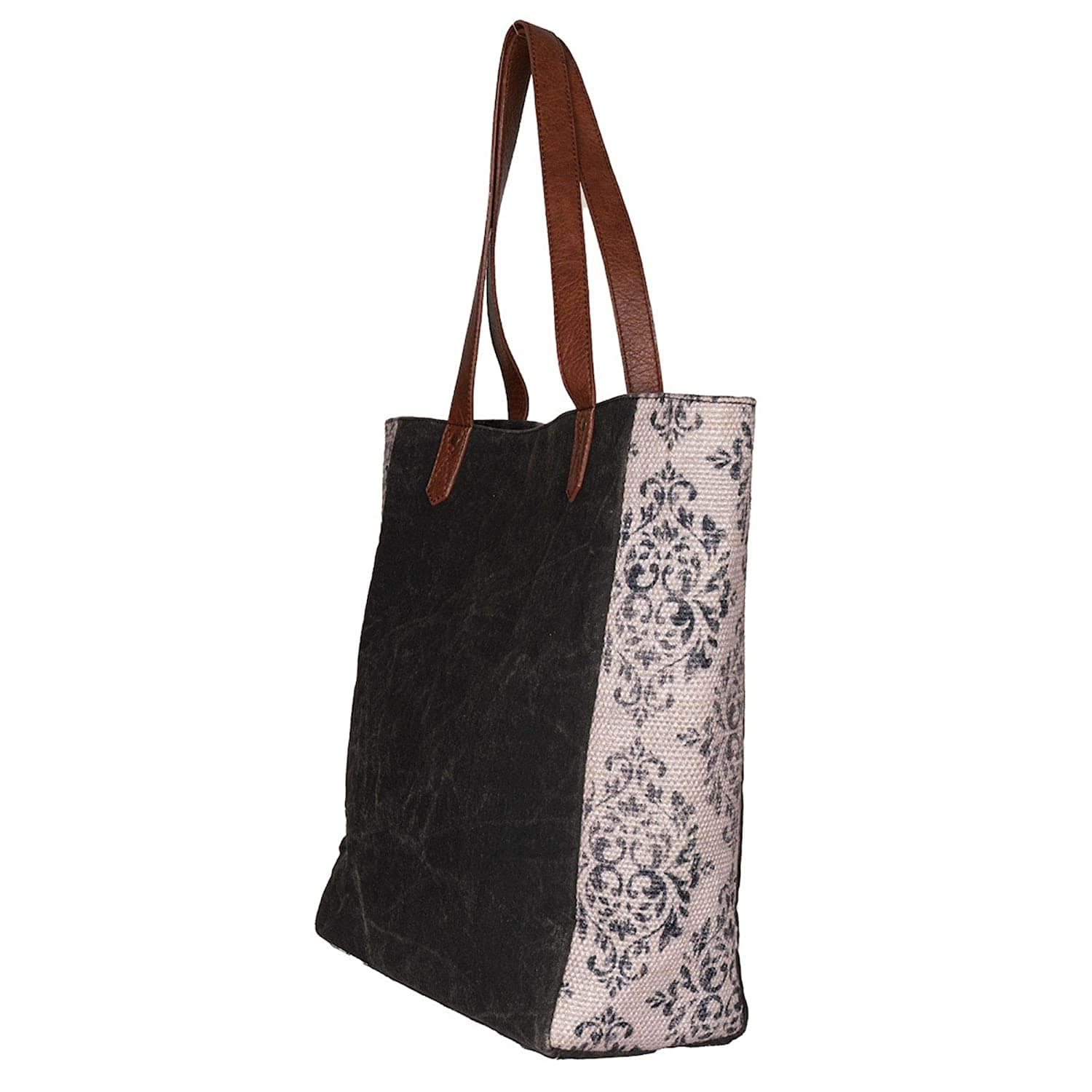 Mona-B Bag Mona B Large Canvas Handbag for Women | Zipper Tote Bag | Crossbody Bag | Stylish Vintage Shoulder Bags for Women (Mia) (Multicolour)