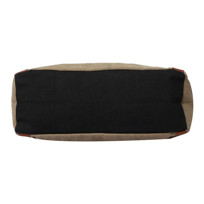 Mona-B Bag Mona B Large Canvas Handbag for Women | Zipper Tote Bag for Grocery, Shopping, Travel | Stylish Vintage Shoulder Bags for Women (Black) - (M-6014)