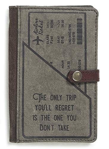 Mona-B Bag Mona B Pack of Travel Passport Holder Credit Card Wallet Case and Luggage Tag (2 Items) (Trip Regrets Passport Wallet and Luggage Tag)