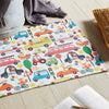 Kids Animal Printed Dhurrie Carpet Rug Runner - 2 X 3 Feet Multi Color Floor Mat