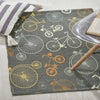 Bicycle Print Kids Room Dhurrie Carpet - 2x3 Feet Multi-Color Floor Mat for Children