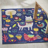 Cute Lama Kids Room Dhurrie Carpet 2x3 Feet - Children's Floor Mat