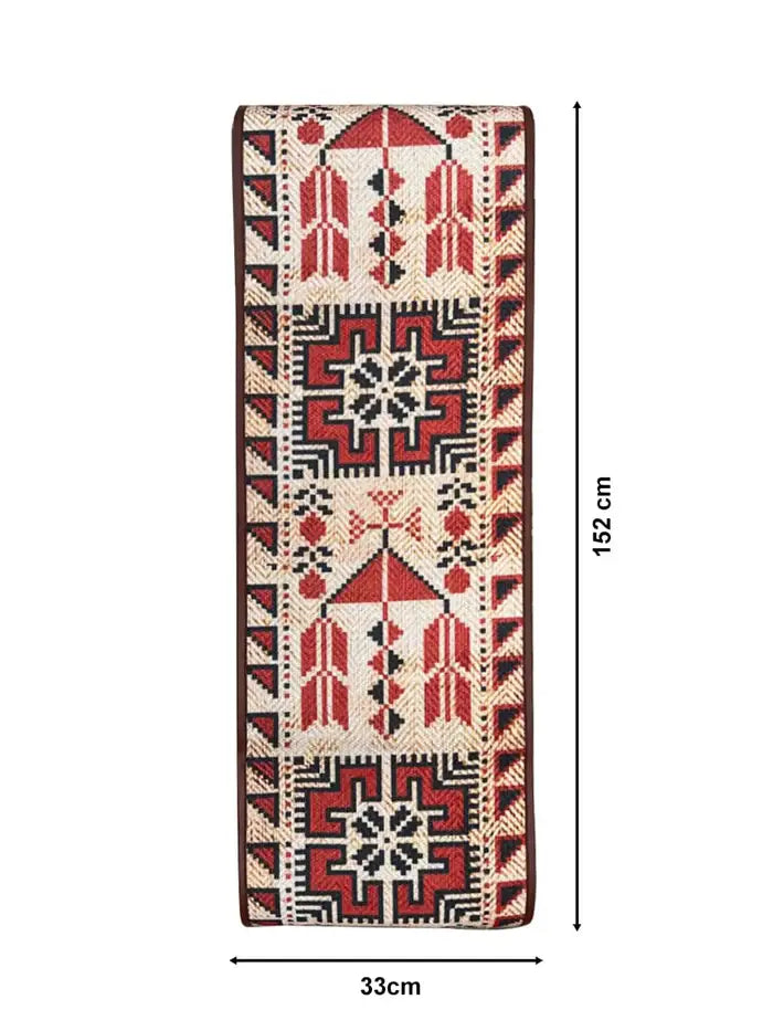Mona B - Printed Runner, 13X 60 INCH, Best for Bed-Side Table/Center Table, Dining Table/Shelves