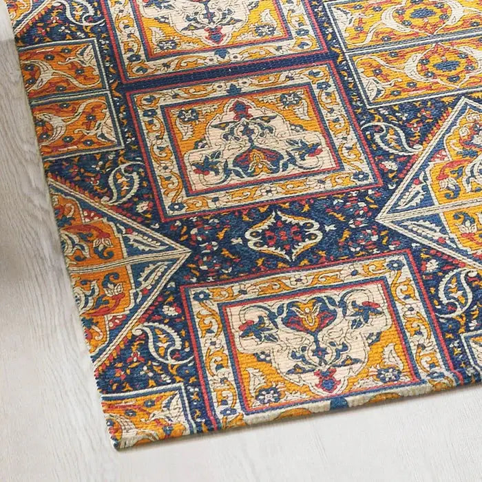 Vintage Dhurrie Carpet Rug Runner 3.5x5.5 Feet | Multicolor Floor Mat