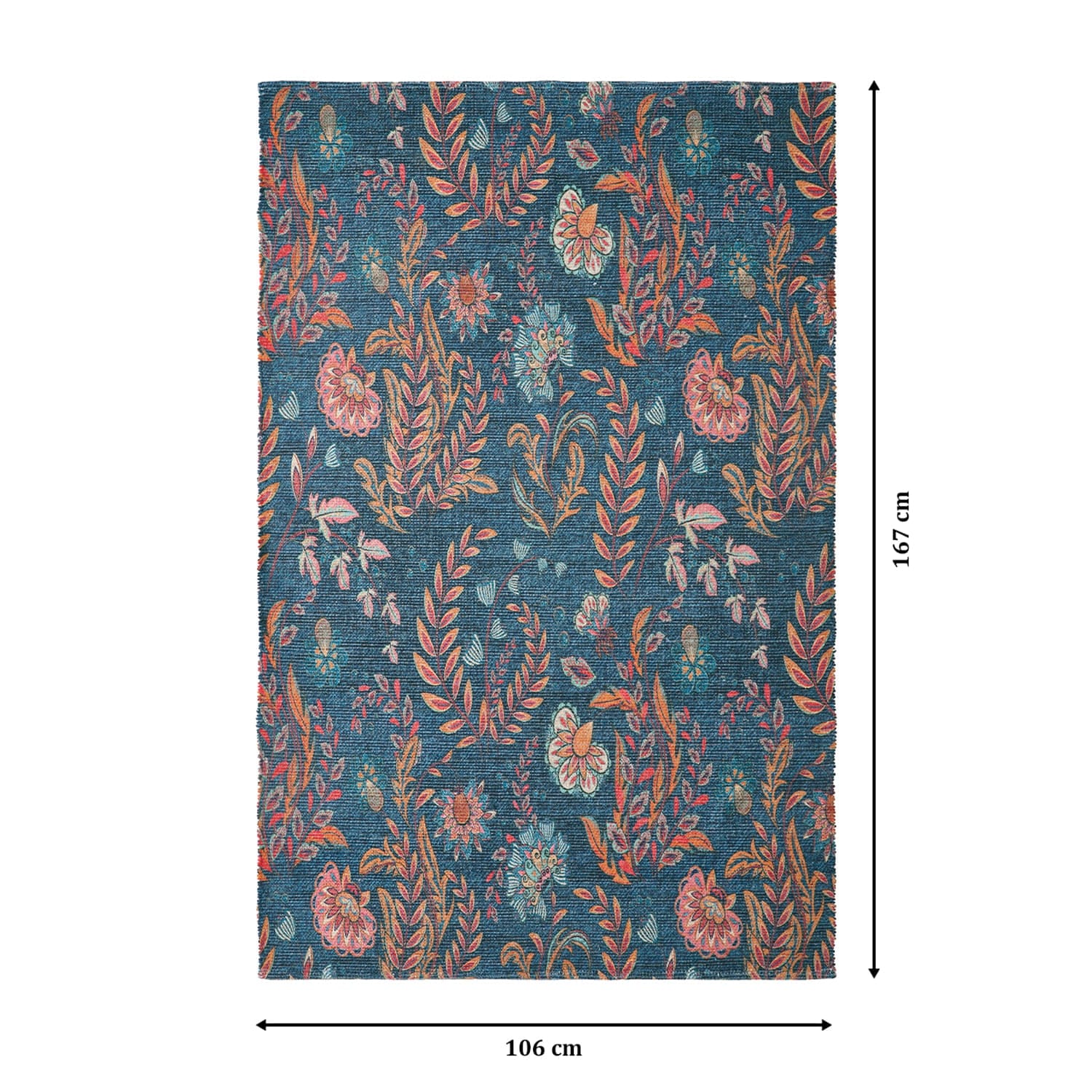 Mona-B Bag Mona B Printed Vintage Dhurrie Carpet Rug Runner Floor Mat for Living Room Bedroom: 3.5 X 5.5 Feet Multi Color- PR-102