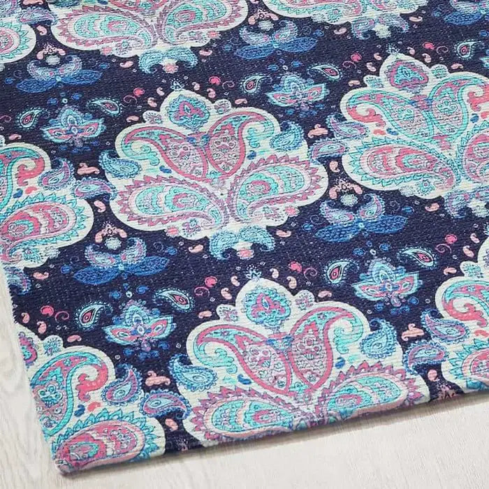 Printed Vintage Dhurrie Carpet Rug Runner 3.5x5.5 feet - Multi Color Floor Mat