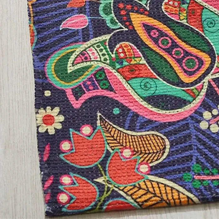 Multi Color Printed Vintage Dhurrie Carpet Rug Runner Floor Mat for Living Room & Bedroom: 2 X 3 Feet