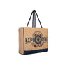 Mona B - Reusable Jute Shopping Bag With Stylish Design for Men and Women (Bon Voyage)