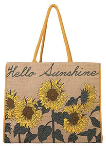 Mona-B Bag Mona B Reusable Jute Shopping Bag With Stylish Design for Men and Women (Sunny)