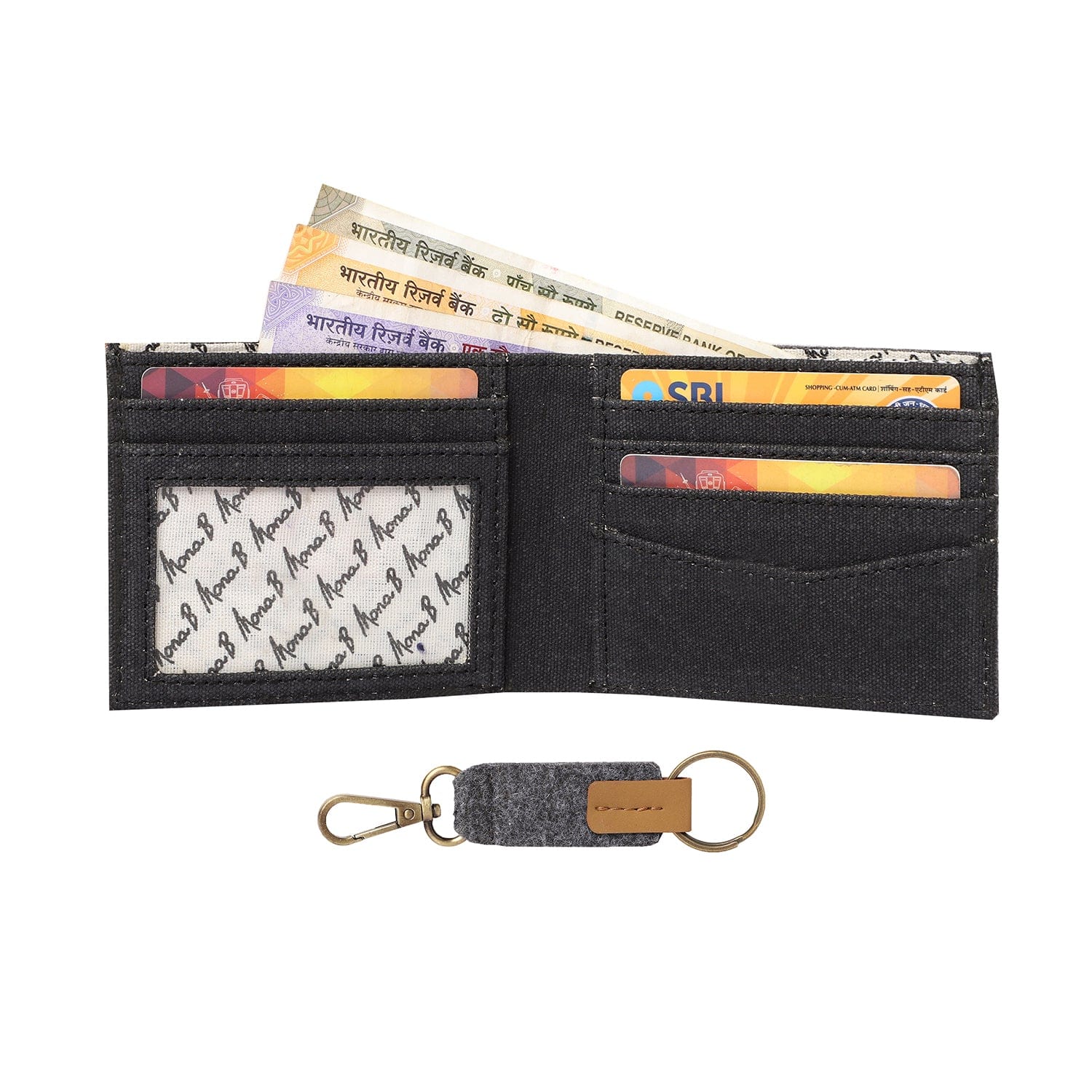 Mona B RFID Blocking Wallet & Key Fob Combo Gift Set for Men: Arctic Dark Grey - Wallet by Mona-B - Backpack, Flat30, New Arrivals, Sale, Shop1999, Shop2999, Shop3999