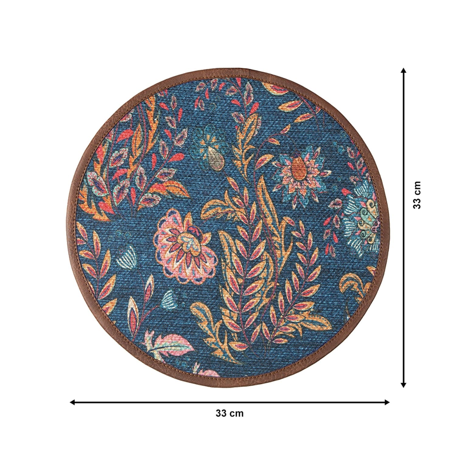Mona B Set of 2 Printed Mosaic Placemats, 13 INCH Round, Best for Bed-Side Table/Center Table, Dining Table/Shelves (Amelia) - Placemat by Mona-B - Backpack, Flat30, New Arrivals, Sale, Shop1999, Shop2999, Shop3999
