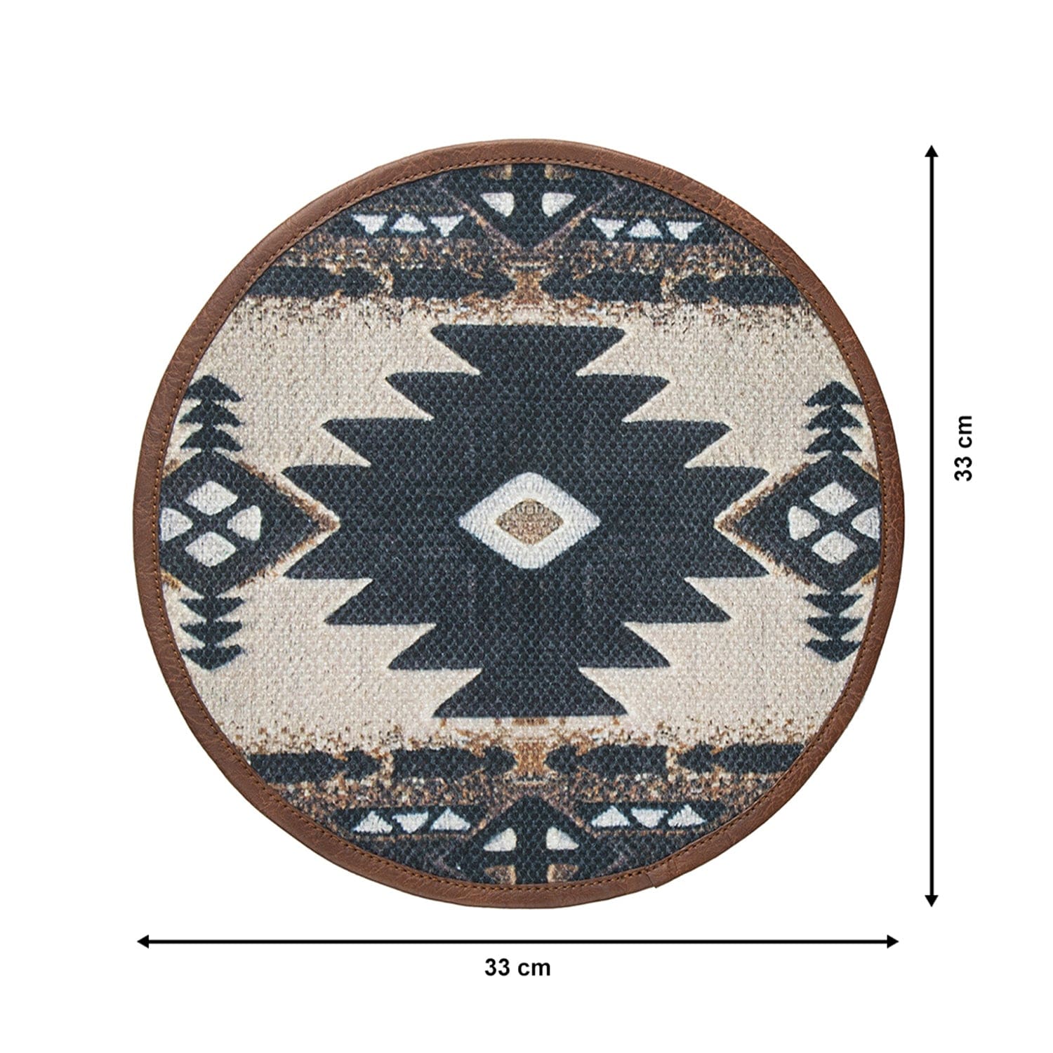 Mona B Set of 2 Printed Mosaic Placemats, 13 INCH Round, Best for Bed-Side Table/Center Table, Dining Table/Shelves (Geo) - Placemat by Mona-B - Backpack, Flat30, New Arrivals, Sale, Shop1999, Shop2999, Shop3999