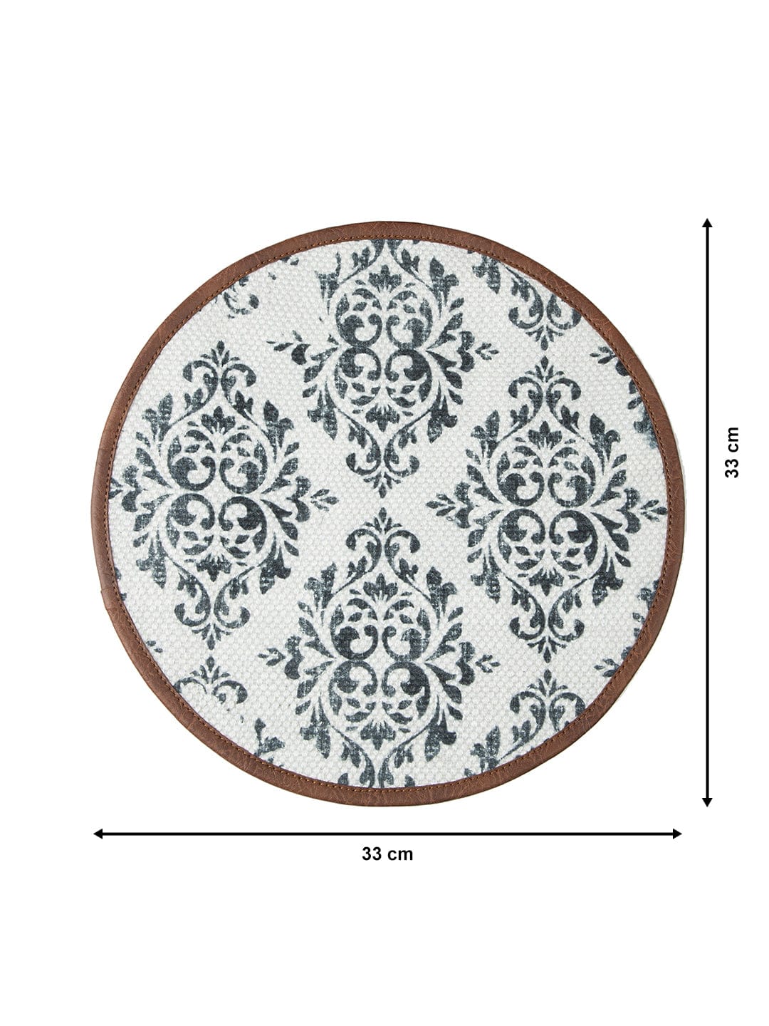 Mona-B Bag Mona B Set of 2 Printed Mosaic Placemats, 13 INCH Round, Best for Bed-Side Table/Center Table, Dining Table/Shelves (Trellis)
