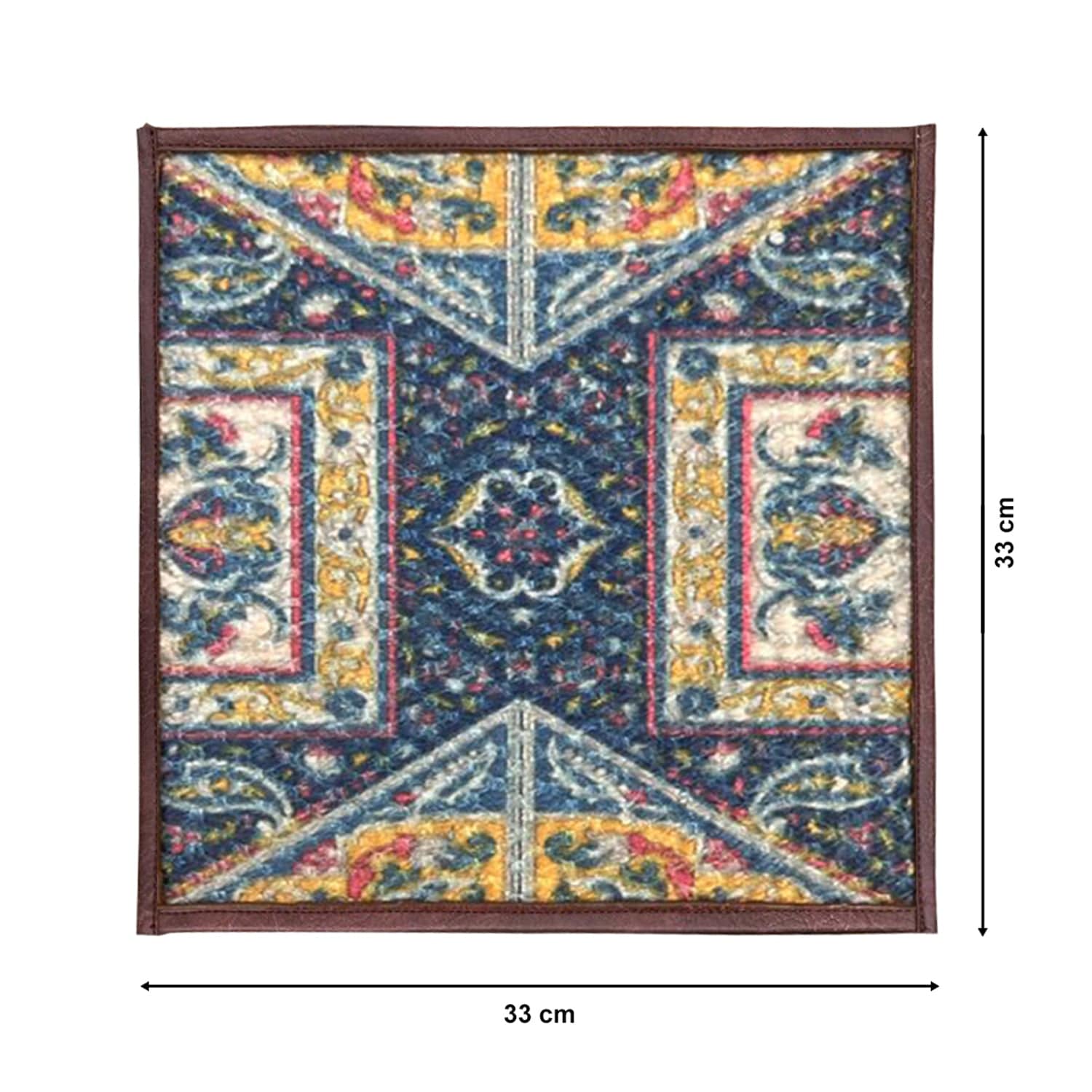 Mona B Set of 2 Printed Placemats, 13 INCH Square, Best for Bed-Side Table/Center Table, Dining Table/Shelves- PP-101 - Placemat by Mona-B - Backpack, Flat30, New Arrivals, Sale, Shop1999, Shop2999, Shop3999