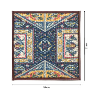 Mona-B Bag Mona B Set of 2 Printed Placemats, 13 INCH Square, Best for Bed-Side Table/Center Table, Dining Table/Shelves- PP-101