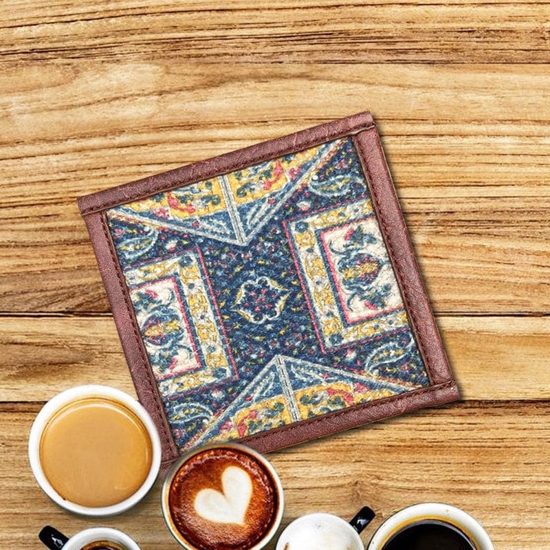 Mona-B Bag Mona B Set of 4 Printed Coasters, 4.5 INCH Square, Best for Bed-Side Table/Center Table, Dining Table- PC-101