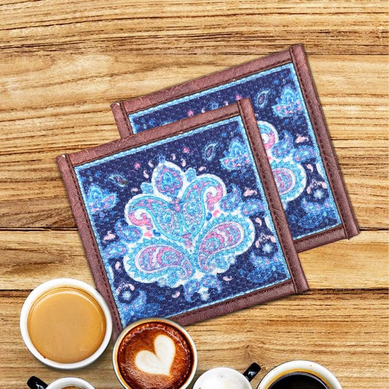 Mona B Set of 4 Printed Coasters, 4.5 INCH Square, Best for Bed-Side Table/Center Table, Dining Table- PC-102 - Coaster by Mona-B - Backpack, Flat50, Sale, Shop1999, Shop2999, Shop3999