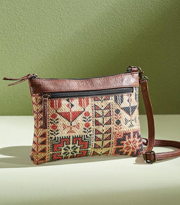 Mona-B Bag Mona B - Small Canvas Messenger Crossbody Bag | Wristlet Bag with Stylish Design for Women: Lola