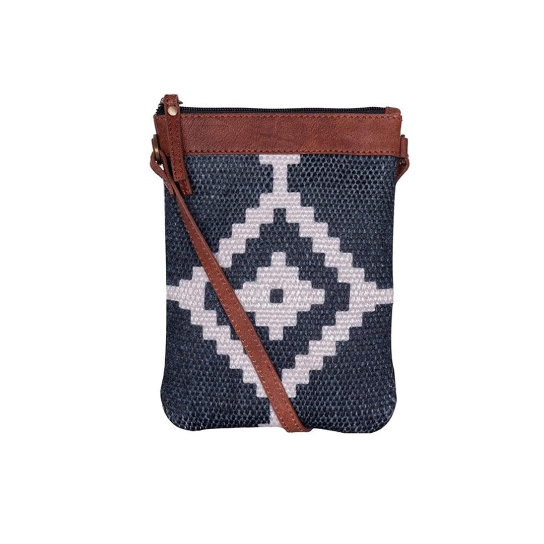 Mona-B Bag Mona B - Small Canvas Messenger Crossbody Bag | Wristlet Bag with Stylish Design for Women (Sloane) Brown