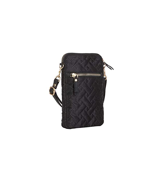 Mona B Small Recycled Quilted Polyester Messenger Crossbody Sling Bag with Stylish Design for Women: Black - Crossbody Sling Bag by Mona-B - Backpack, EOSS, Flash Sale, Flat60, Sale, Shop1999, Shop2999, Shop3999