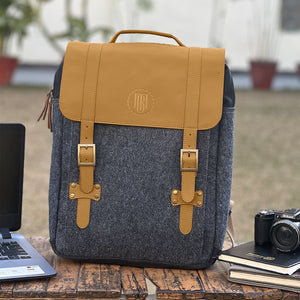 Mona B Unisex Canvas Back Pack for Office | School and College with Upto 14" Laptop/ Mac Book/ Tablet: Arctic Dark Grey - Backpack by Mona-B - Backpack, Deal of The Week, Flash Sale, Flat30, INT_Backpack, New Arrivals, Sale, 