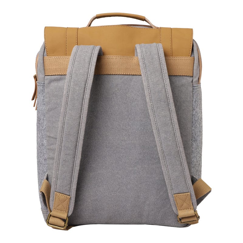 Mona B Unisex Canvas Back Pack for Office | School and College with Upto 14'' Laptop/ Mac Book/ Tablet: Arctic Light Grey - Backpack by Mona-B - Backpack, Deal of The Week, Flash Sale, Flat30, INT_Backpack, New Arrivals, Sale, Shop3999