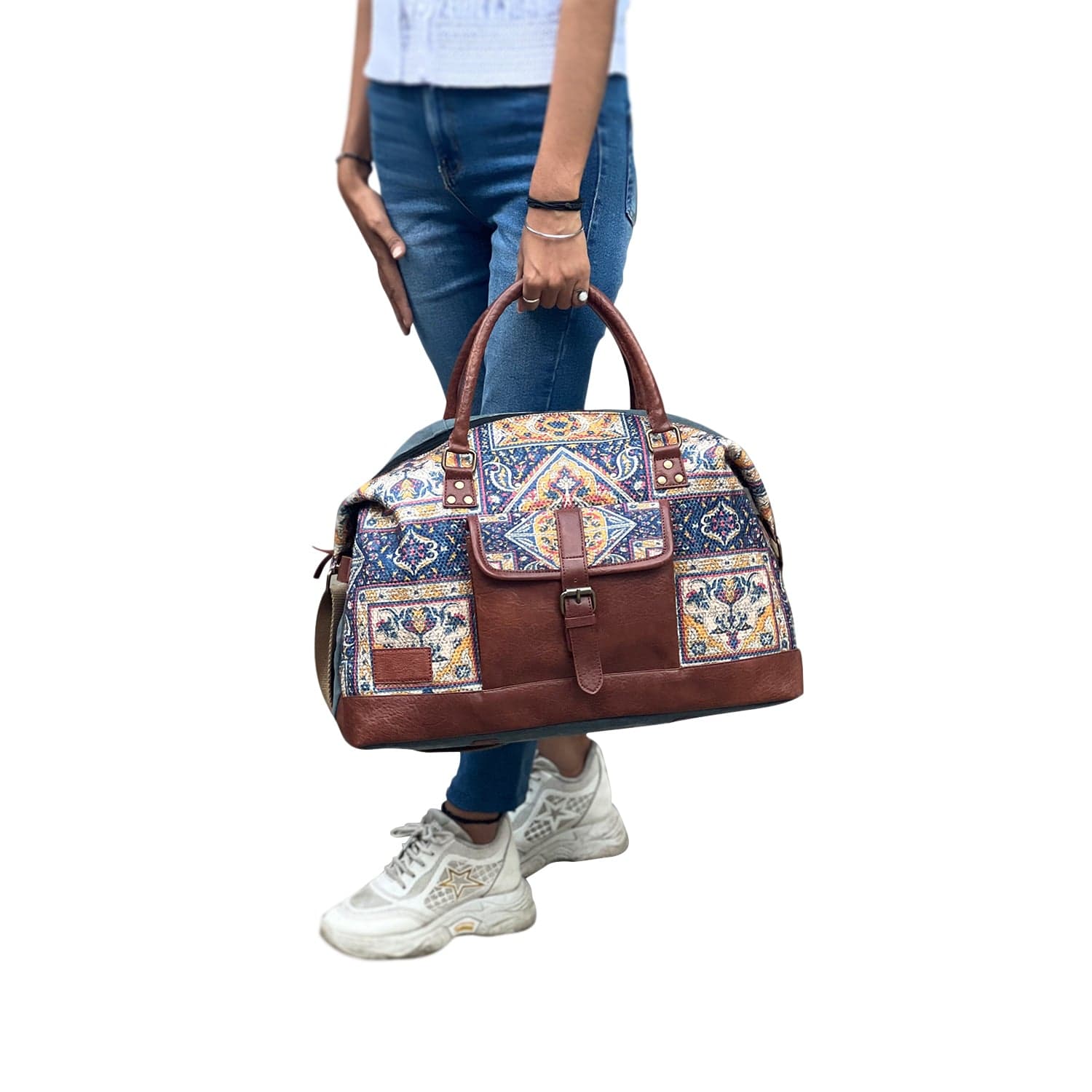 Mona B Unisex Canvas Duffel Bag for Gym, Sports, Travel: Chocolate, Large - (M-7012) - Duffel by Mona-B - Backpack, Flash Sale, Flat40, Sale, Shop2999, Shop3999